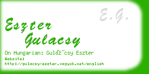 eszter gulacsy business card